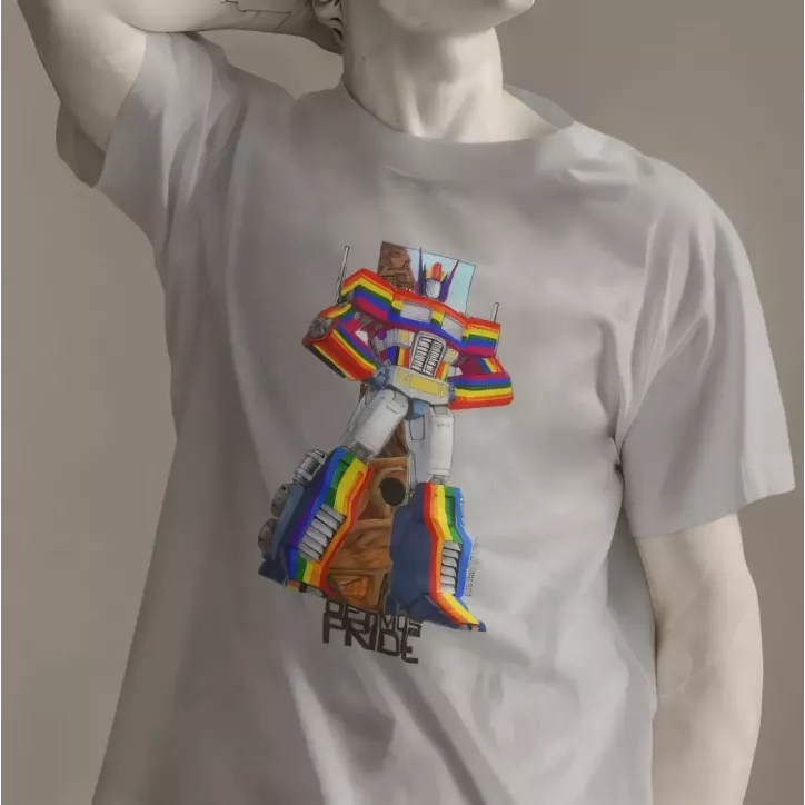 OPTIMUS PRIDE t-shirt homme col rond 100% coton