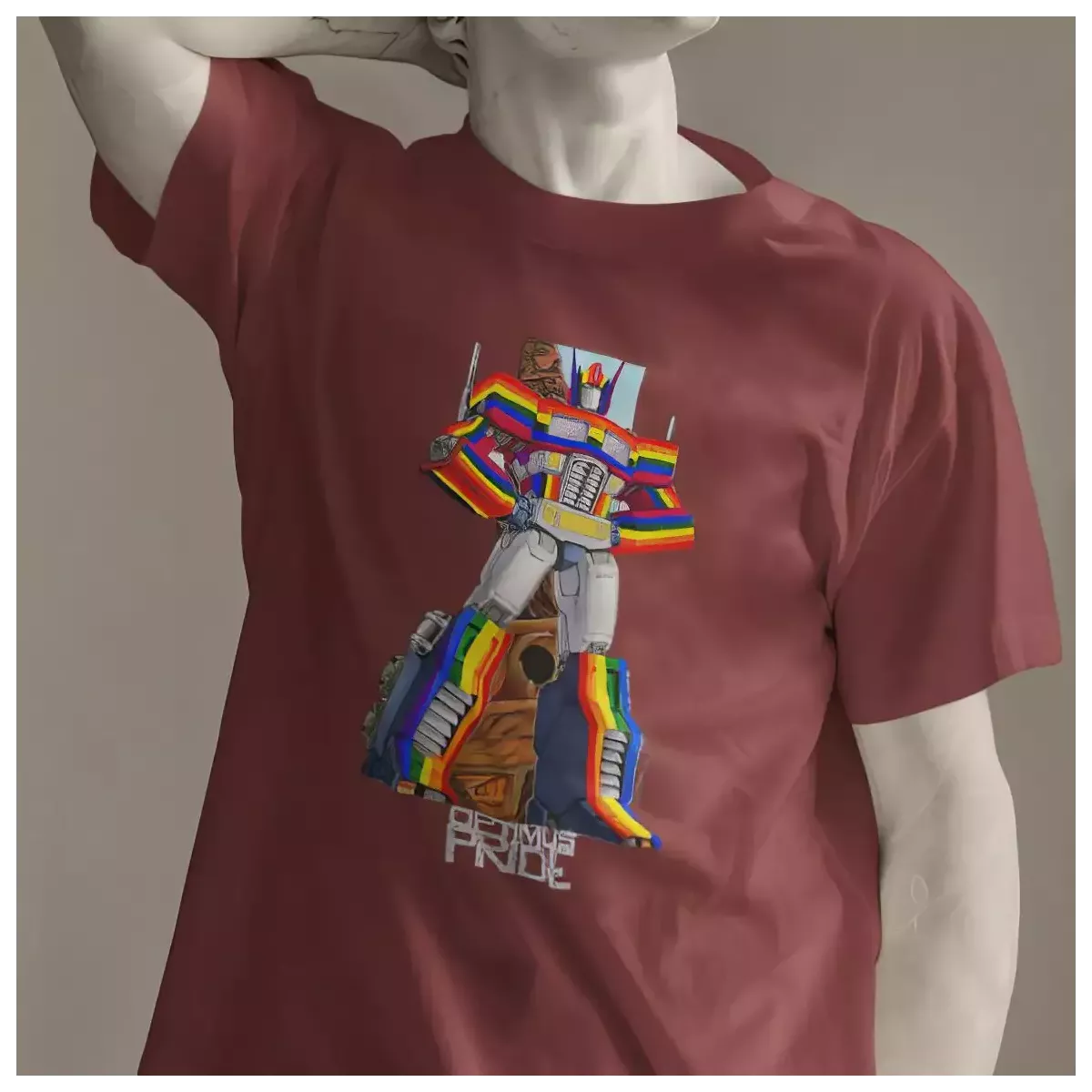 OPTIMUS PRIDE t-shirt homme col rond 100% coton