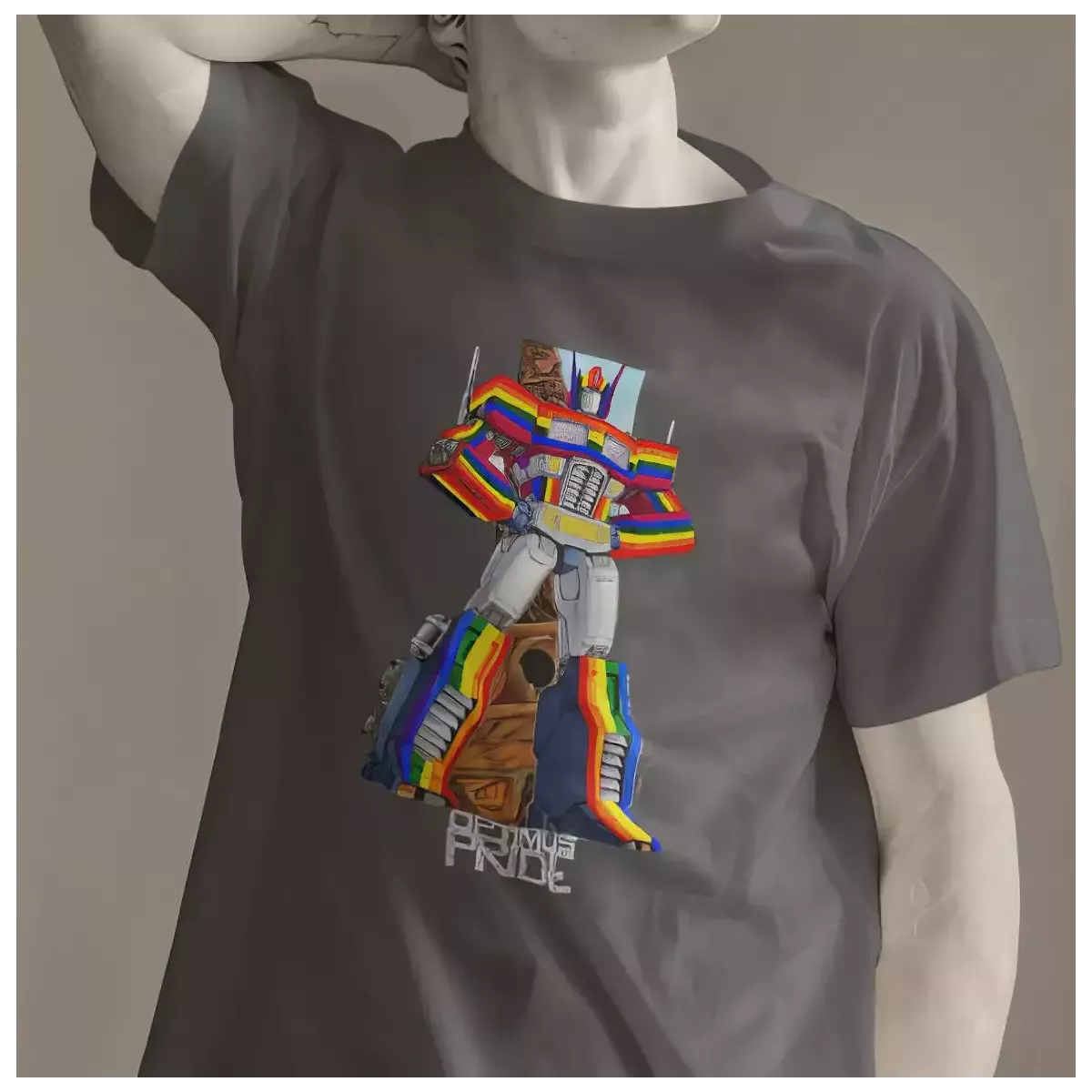 OPTIMUS PRIDE t-shirt homme col rond 100% coton