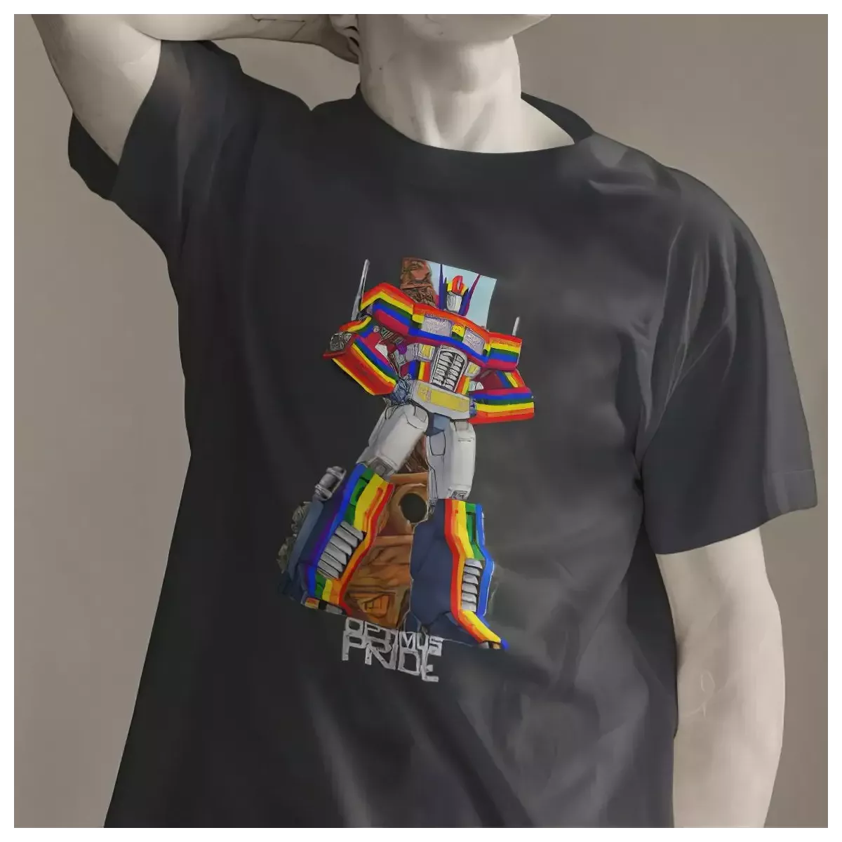 OPTIMUS PRIDE t-shirt homme col rond 100% coton