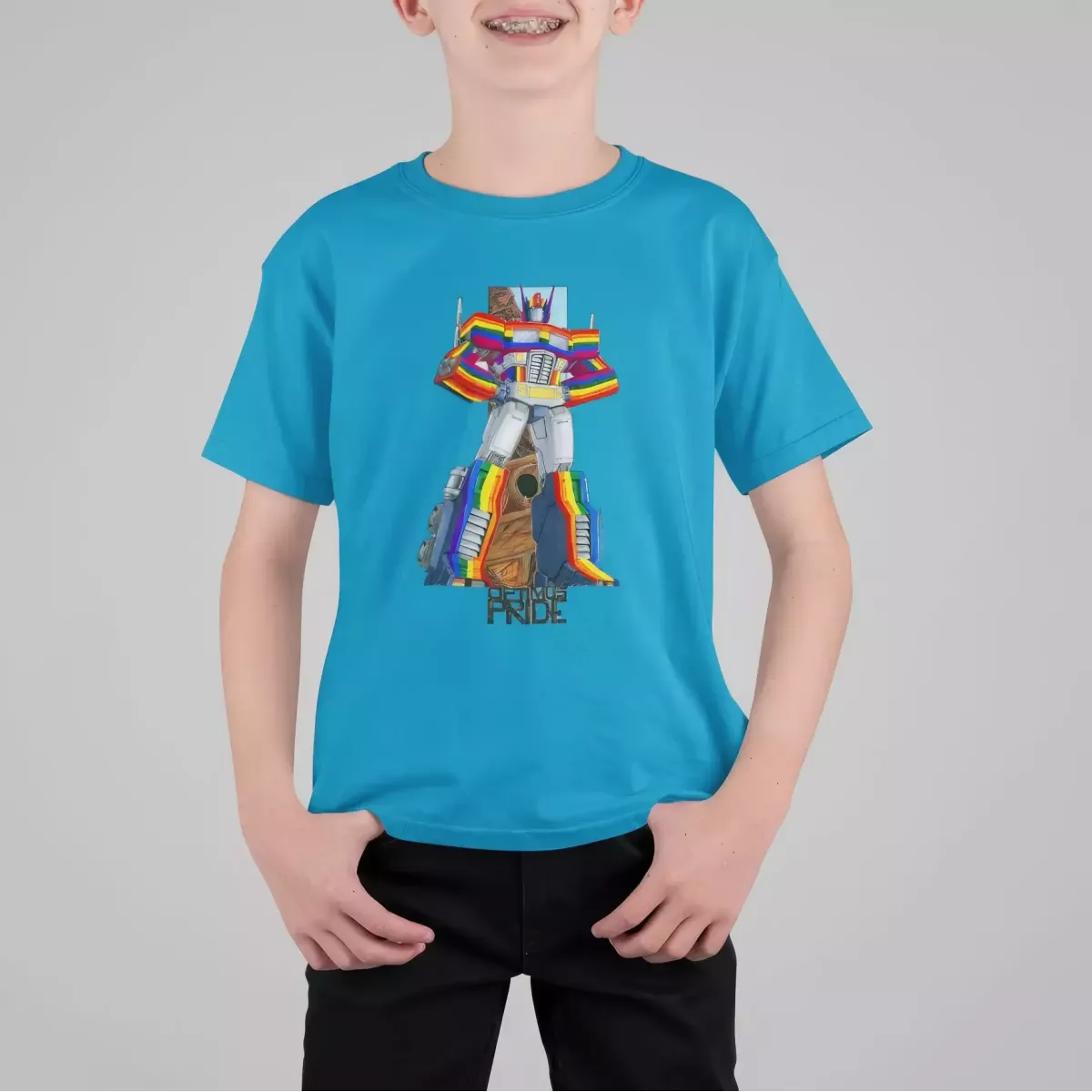 OPTIMUS PRIDE t-shirt enfant unisexe col rond 100% coton