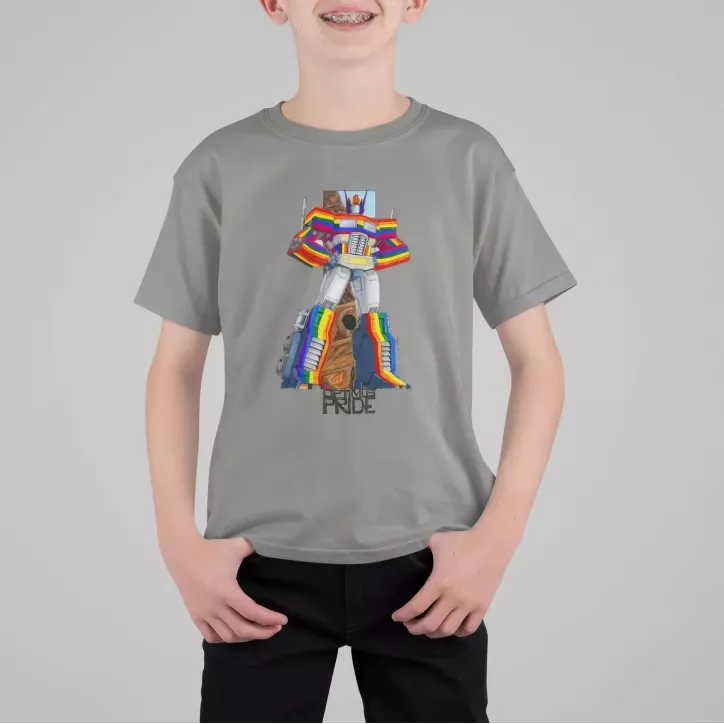 OPTIMUS PRIDE t-shirt enfant unisexe col rond 100% coton