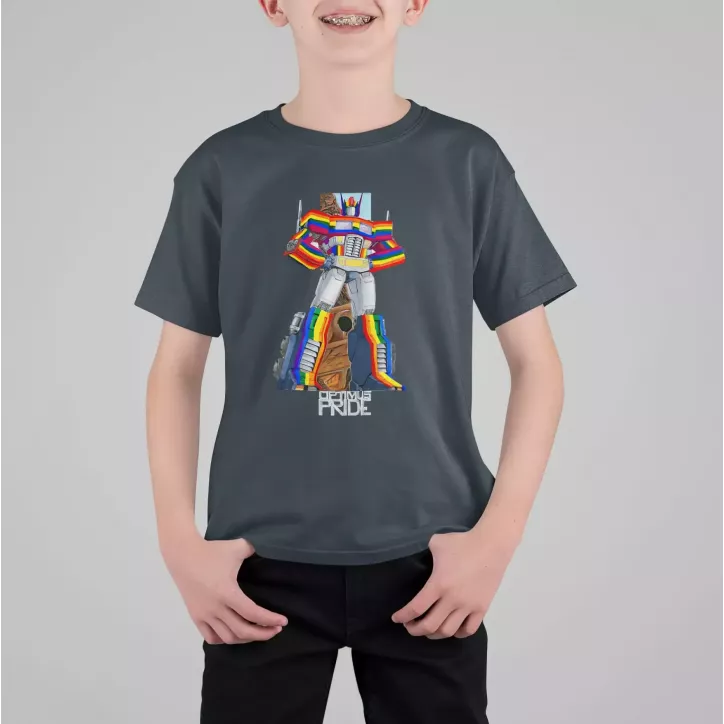 OPTIMUS PRIDE t-shirt enfant unisexe col rond 100% coton