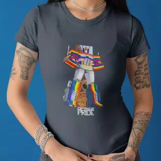 OPTIMUS PRIDE t-shirt femme col rond 100% coton