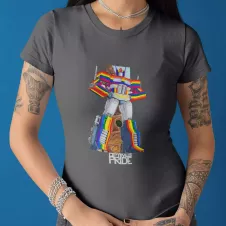 OPTIMUS PRIDE t-shirt femme col rond 100% coton