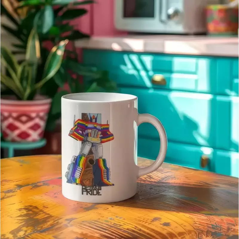 OPTIMUS PRIDE mug blanc