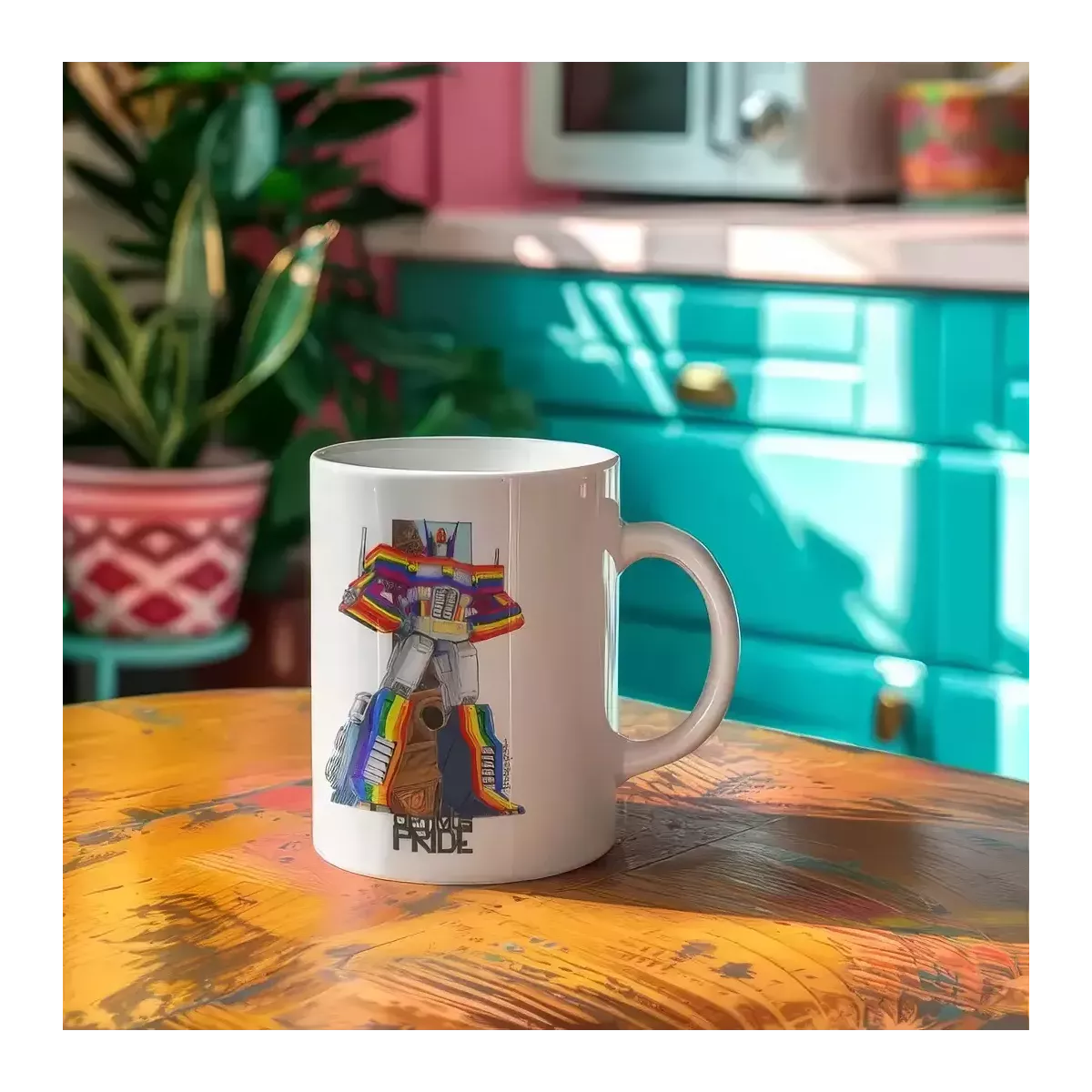 OPTIMUS PRIDE mug blanc