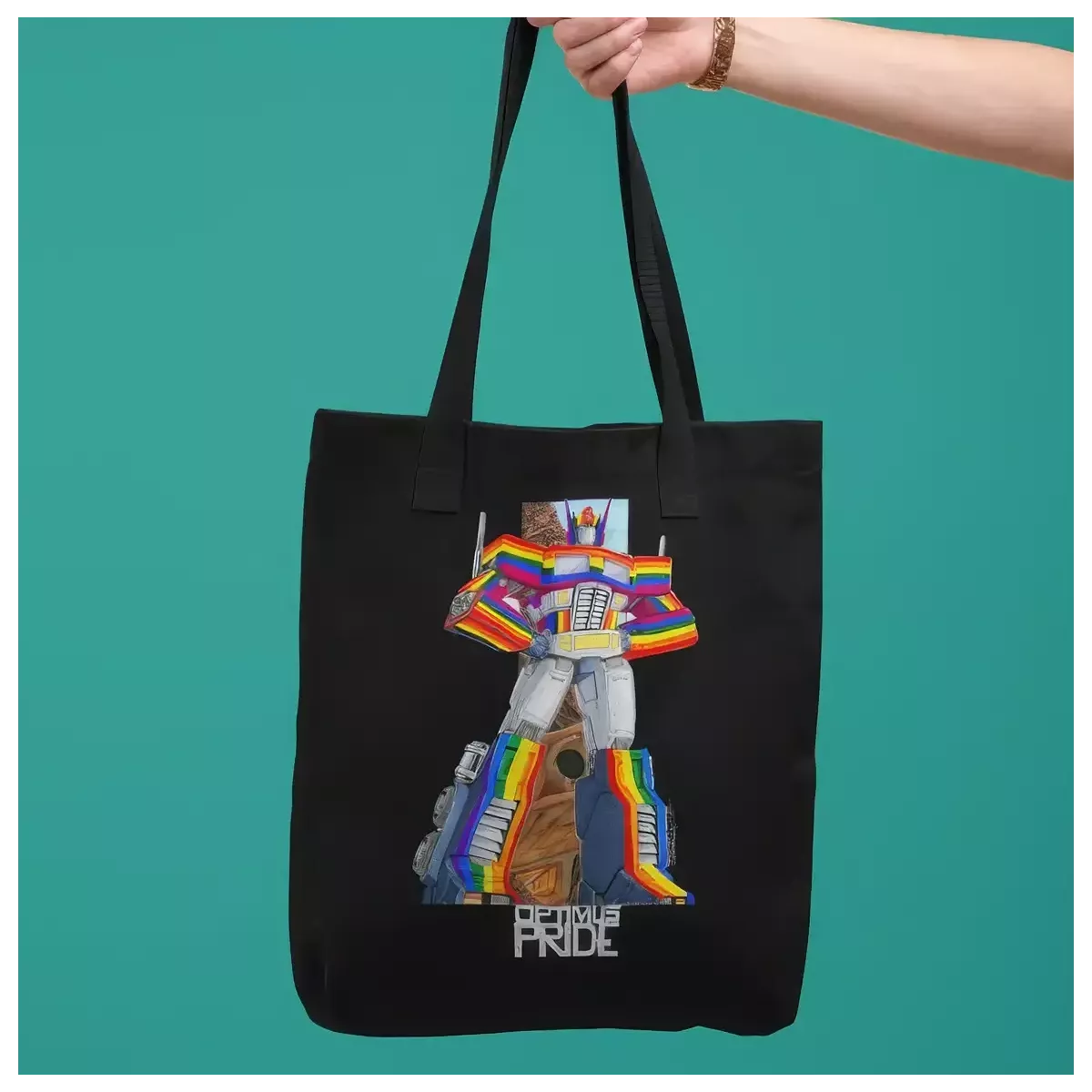 OPTIMUS PRIDE tote bag 100% coton