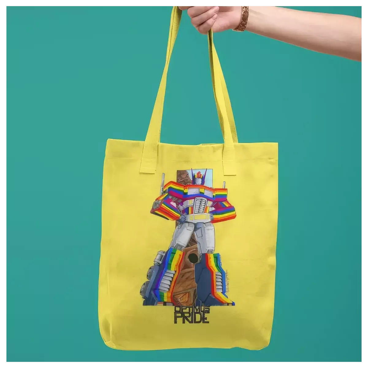 OPTIMUS PRIDE tote bag 100% coton