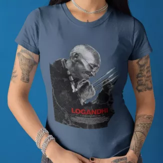 LOGANDHI t-shirt femme col rond 100% coton