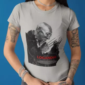 LOGANDHI t-shirt femme col rond 100% coton