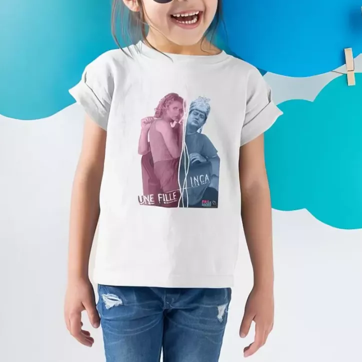 INCA UNE FILLE t-shirt enfant unisexe 100% coton