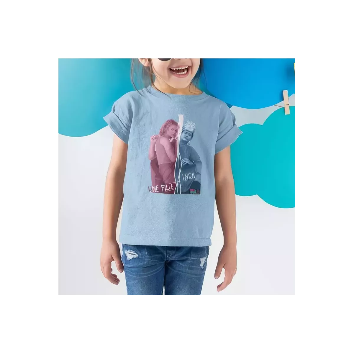 INCA UNE FILLE t-shirt enfant unisexe 100% coton