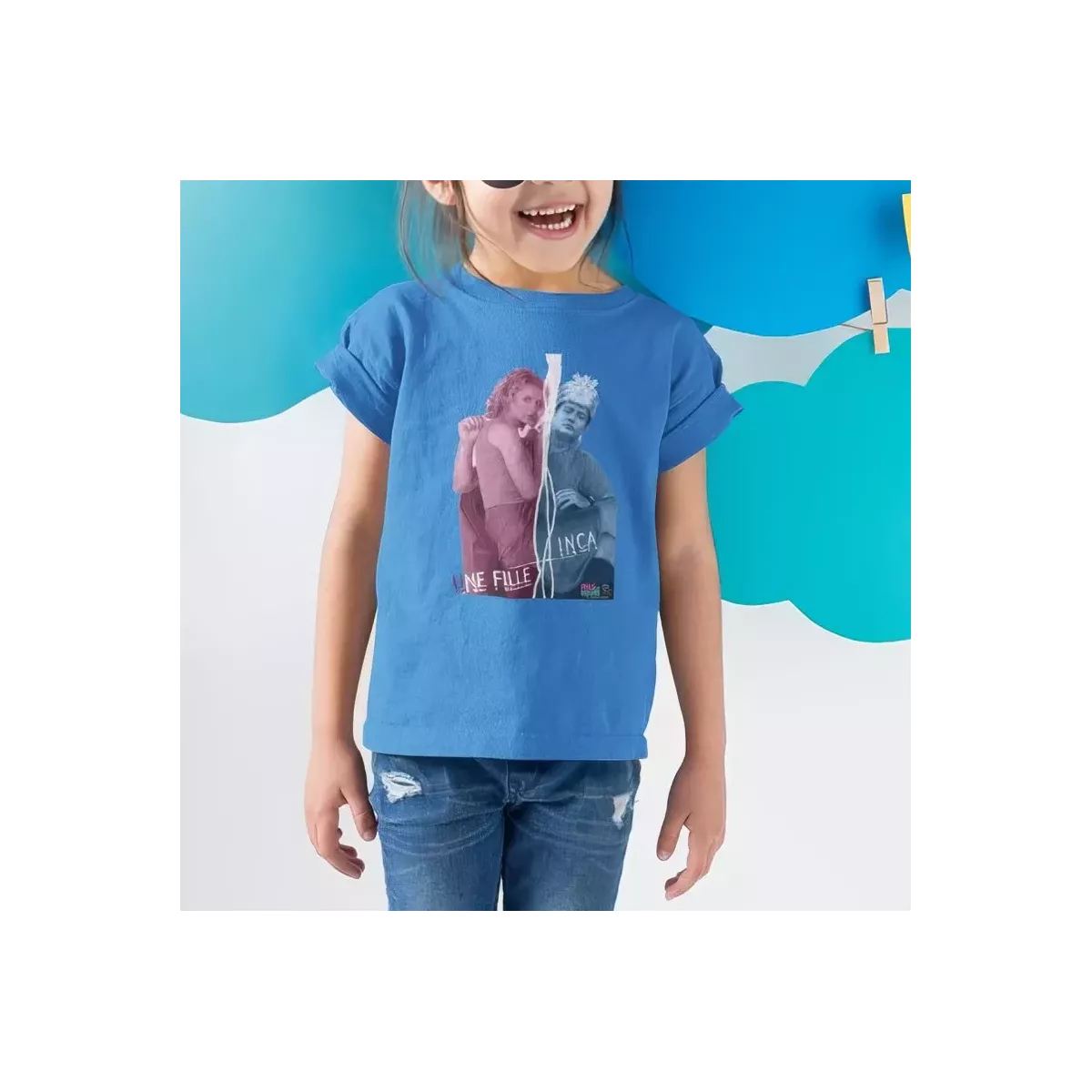 INCA UNE FILLE t-shirt enfant unisexe 100% coton