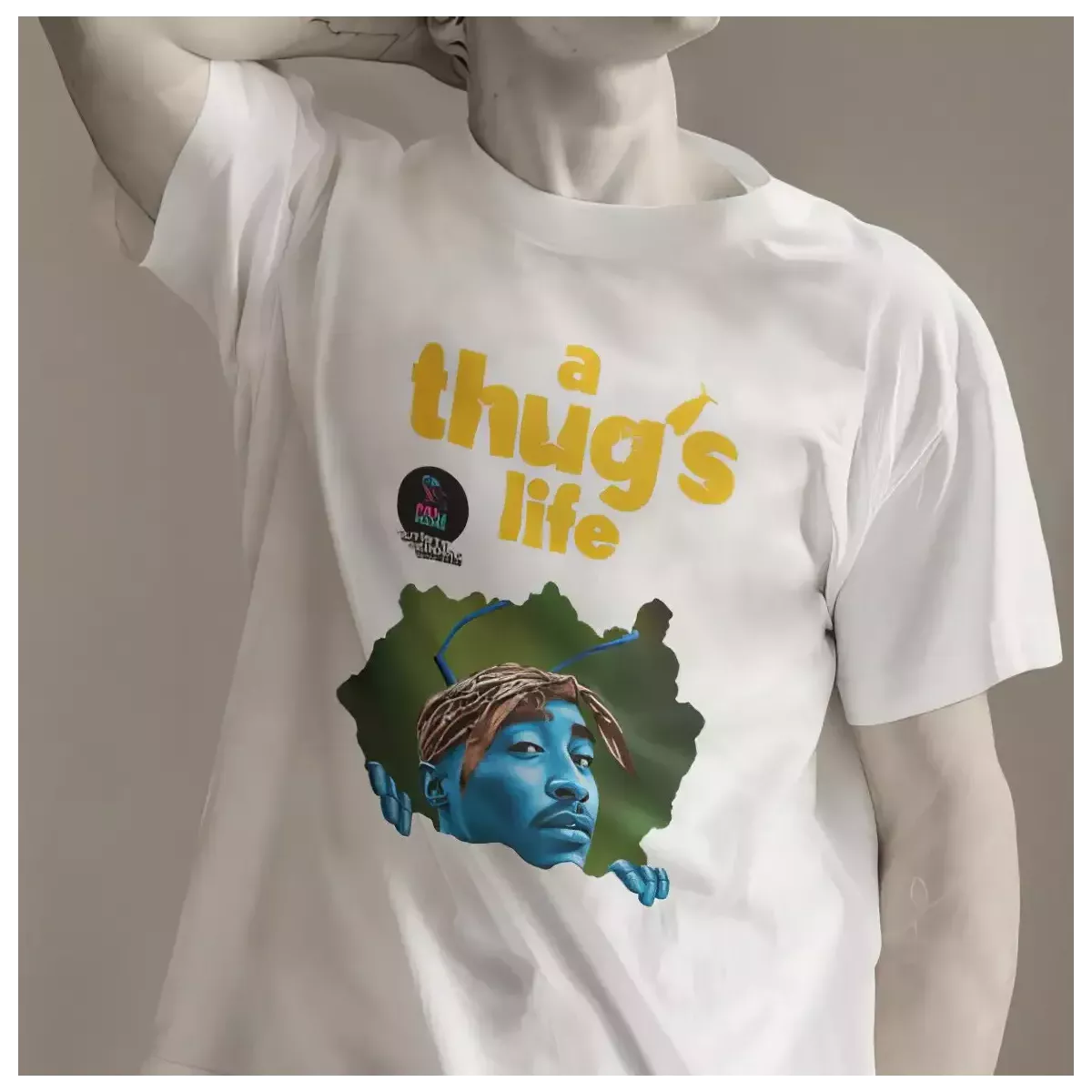 A THUG'S LIFE t-shirt homme col rond 100% coton