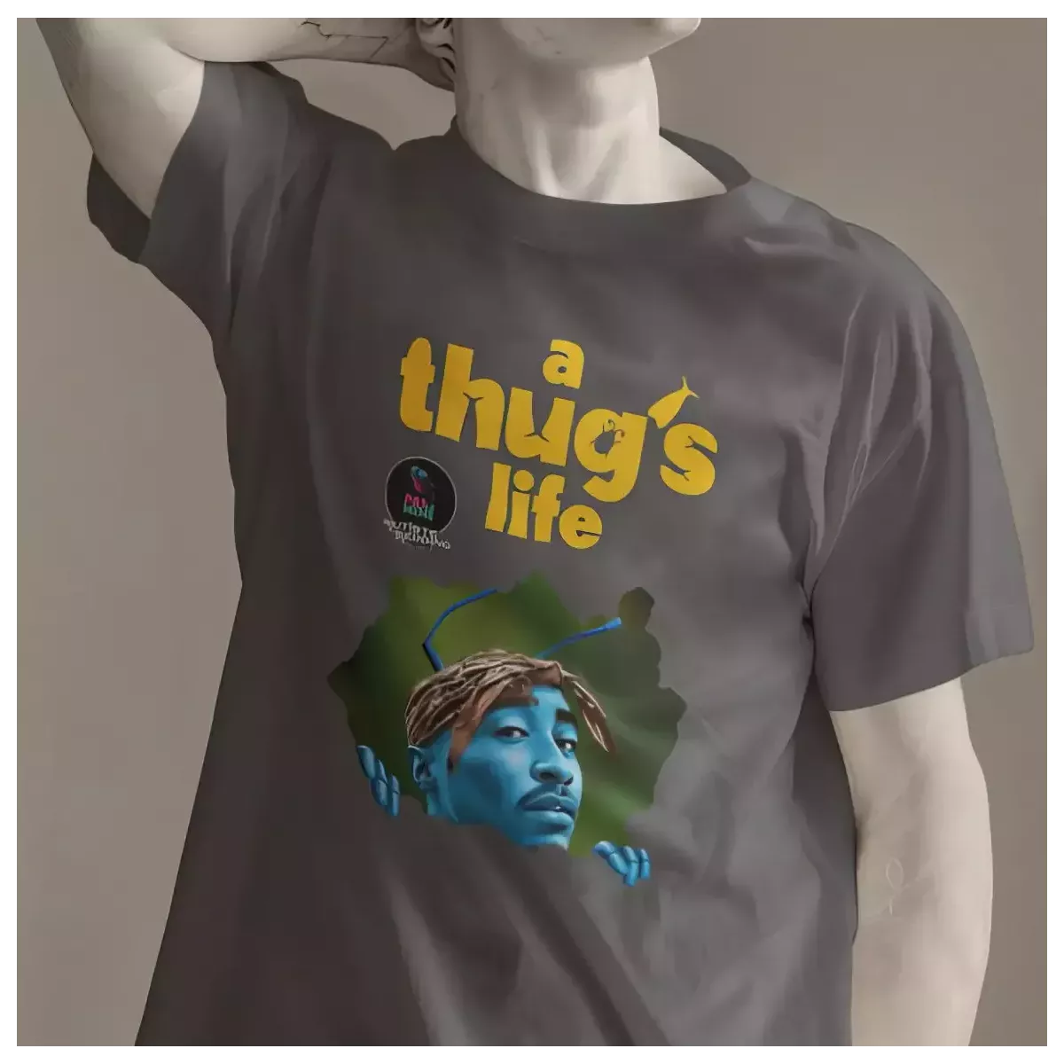 A THUG'S LIFE t-shirt homme col rond 100% coton