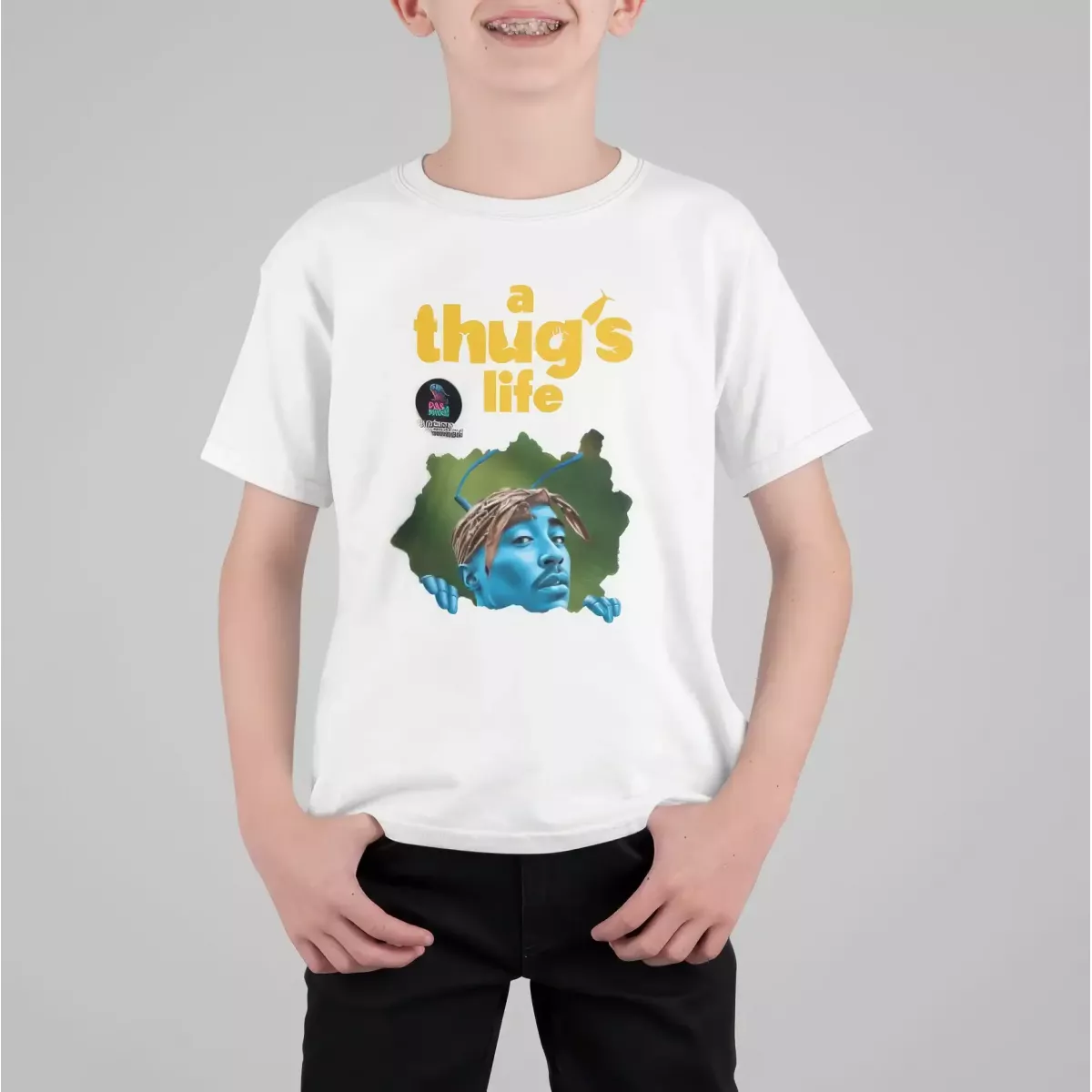 A THUG'S LIFE t-shirt enfant unisexe 100% coton