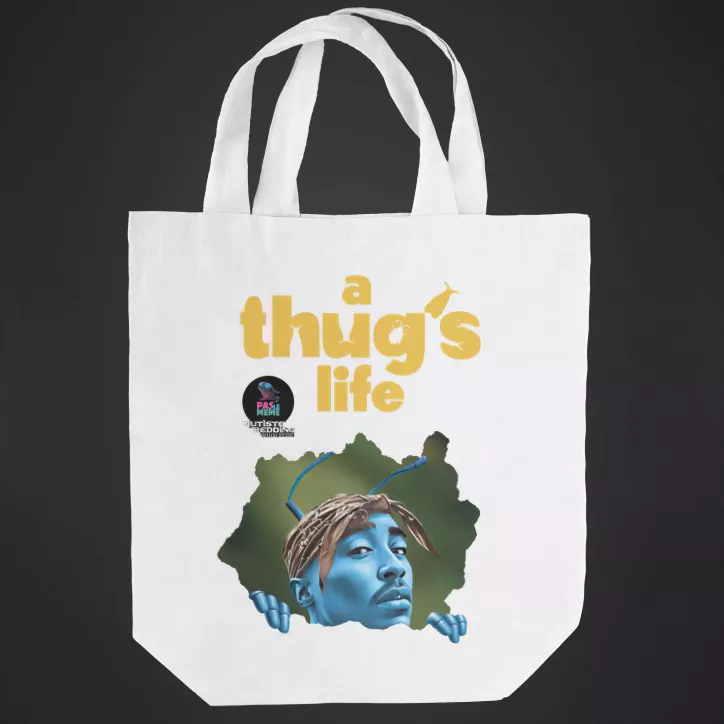 A THUG S LIFE tote bag 100% coton