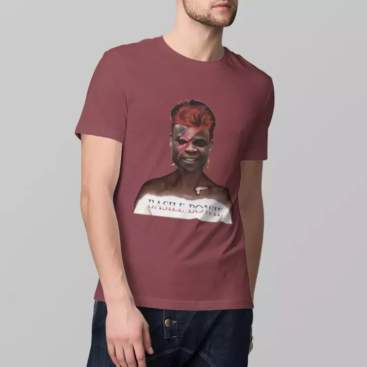 BASILE BOWIE t-shirt homme col rond 100% coton