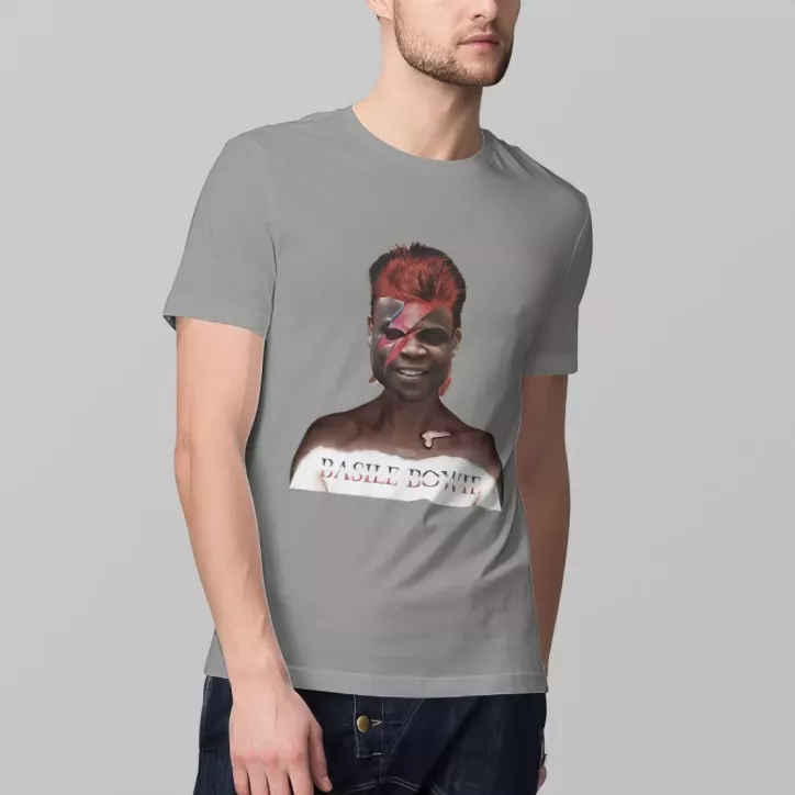 BASILE BOWIE t-shirt homme col rond 100% coton