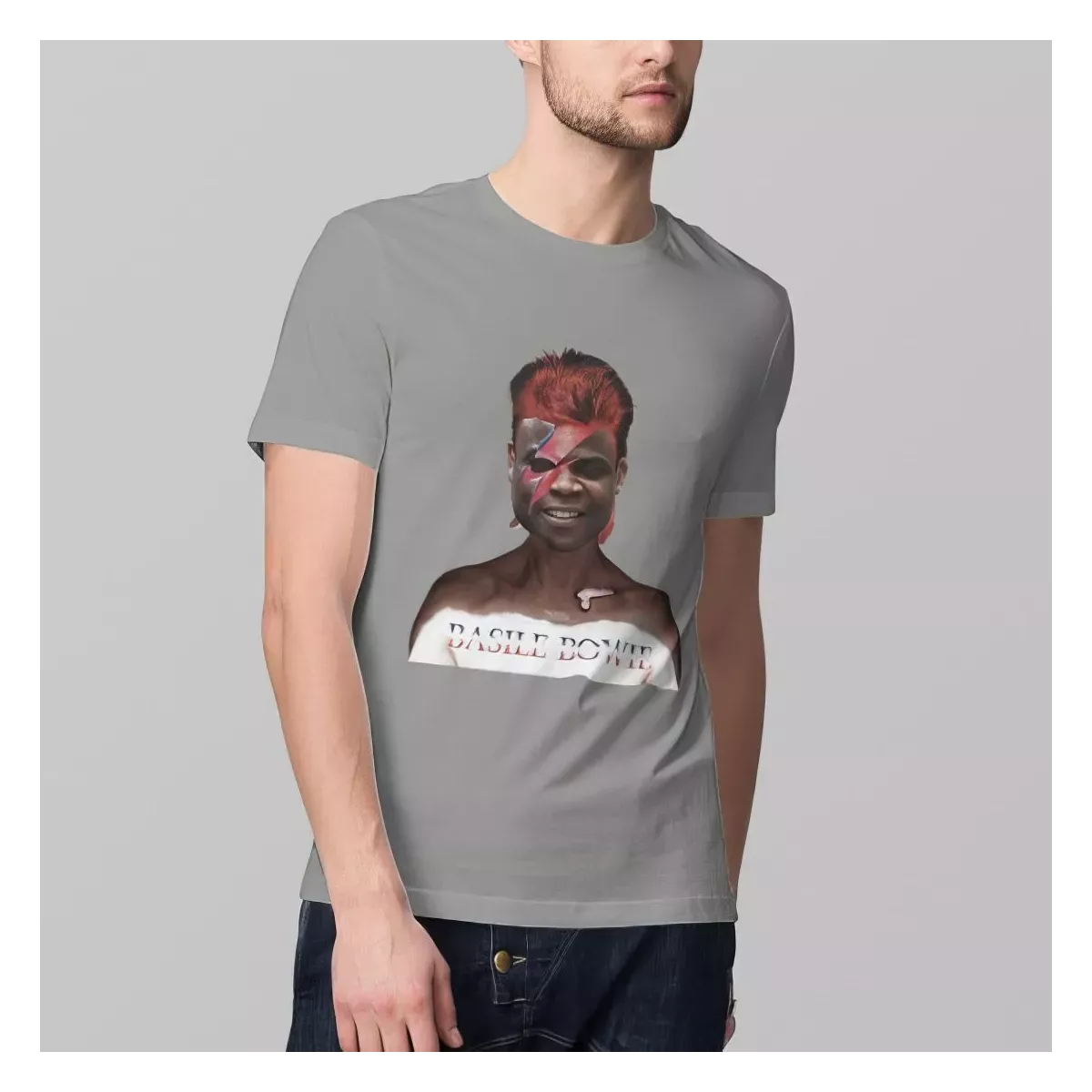 BASILE BOWIE t-shirt homme col rond 100% coton