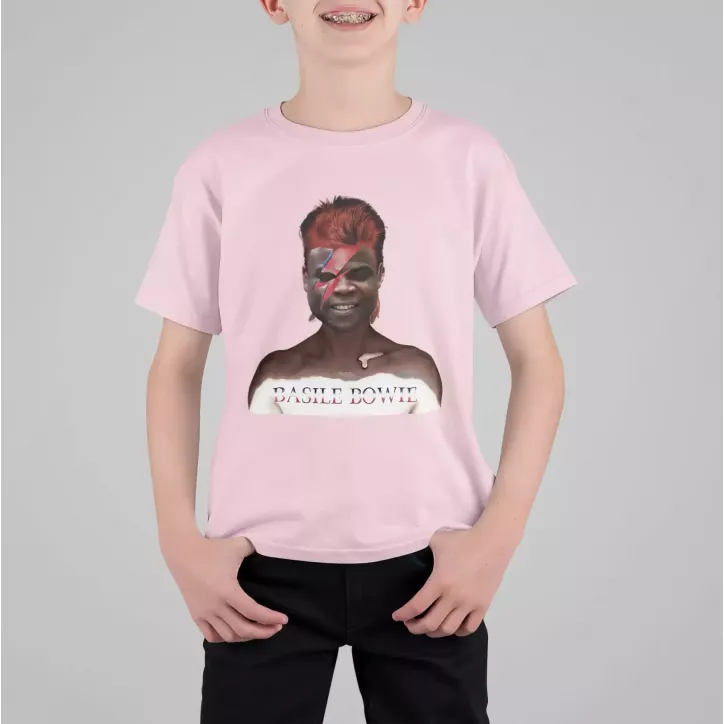 BASILE BOWIE t-shirt enfant unisexe 100% coton