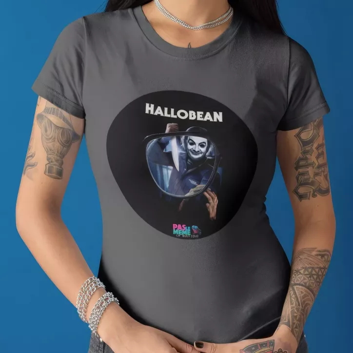 HALLOBEAN t-shirt femme col rond 100% coton