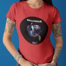 HALLOBEAN t-shirt femme col rond 100% coton