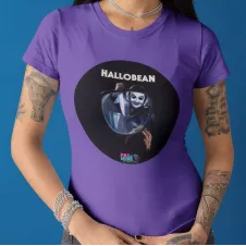 HALLOBEAN t-shirt femme col rond 100% coton