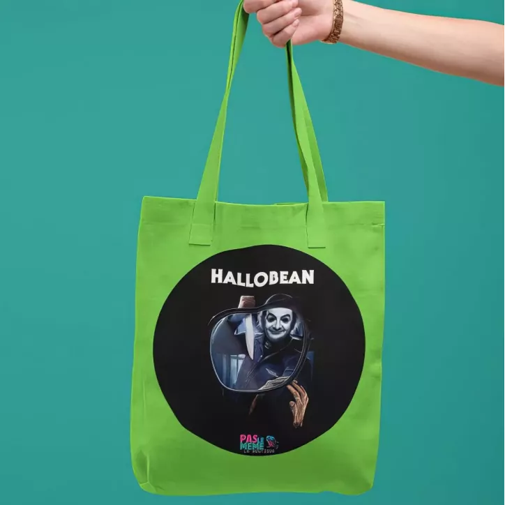 HALLOBEAN tote bag 100% coton