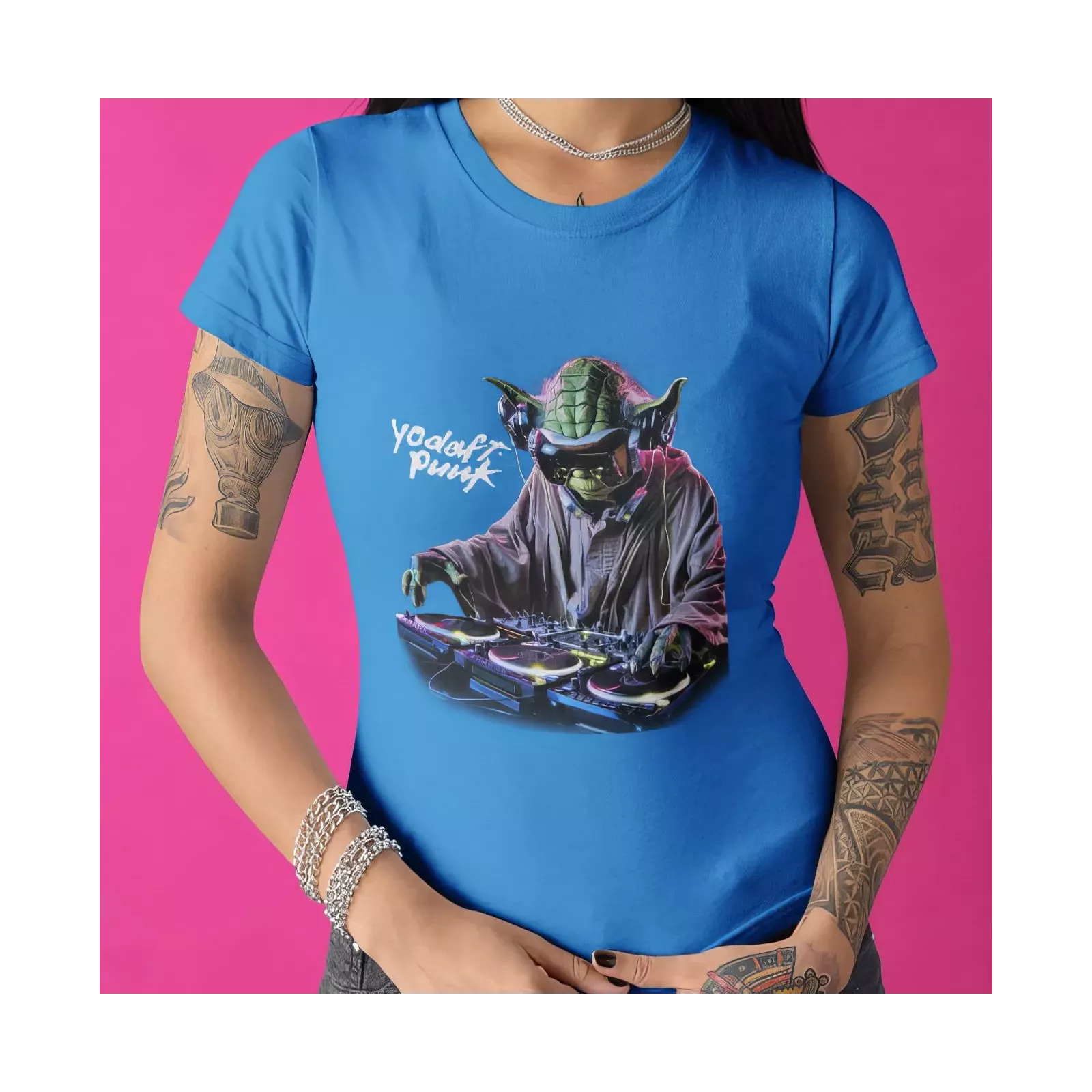 YODAFT PUNK t-shirt femme col rond 100% coton