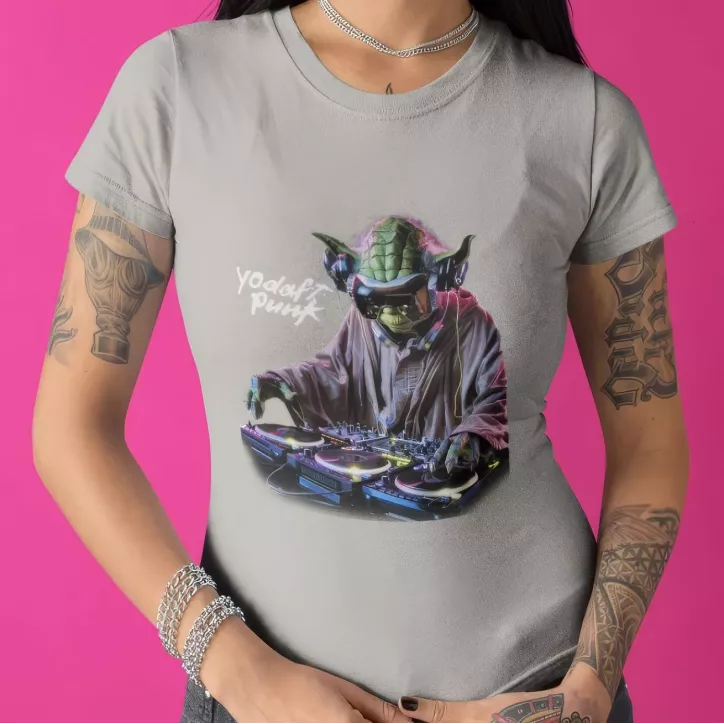 YODAFT PUNK t-shirt femme col rond 100% coton