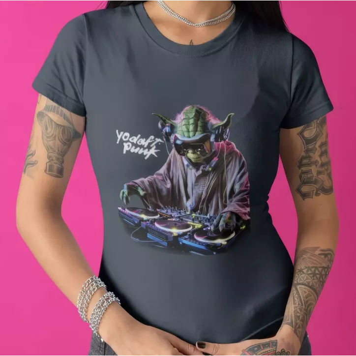 YODAFT PUNK t-shirt femme col rond 100% coton