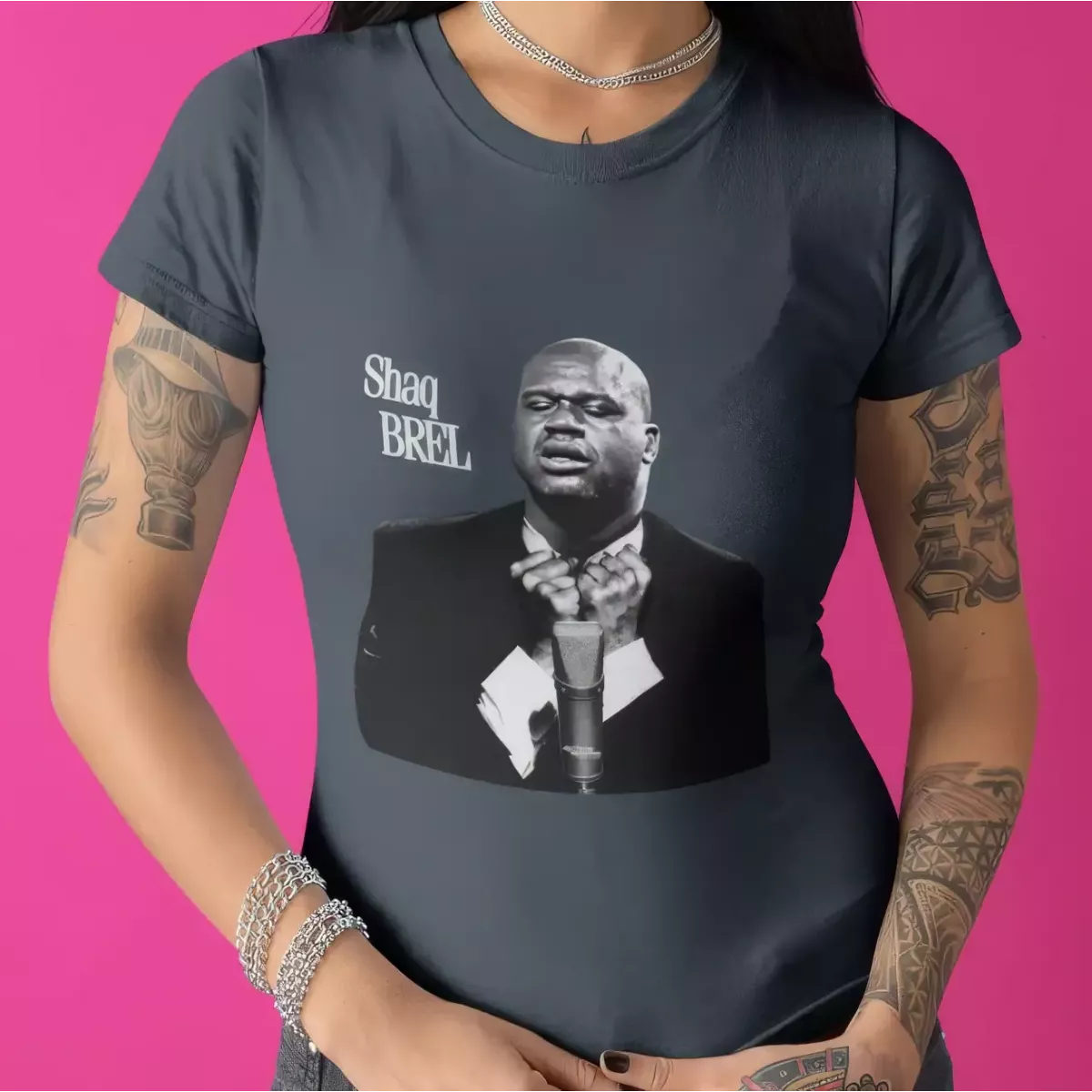 SHAQ BREL t-shirt femme col rond  190g/m²