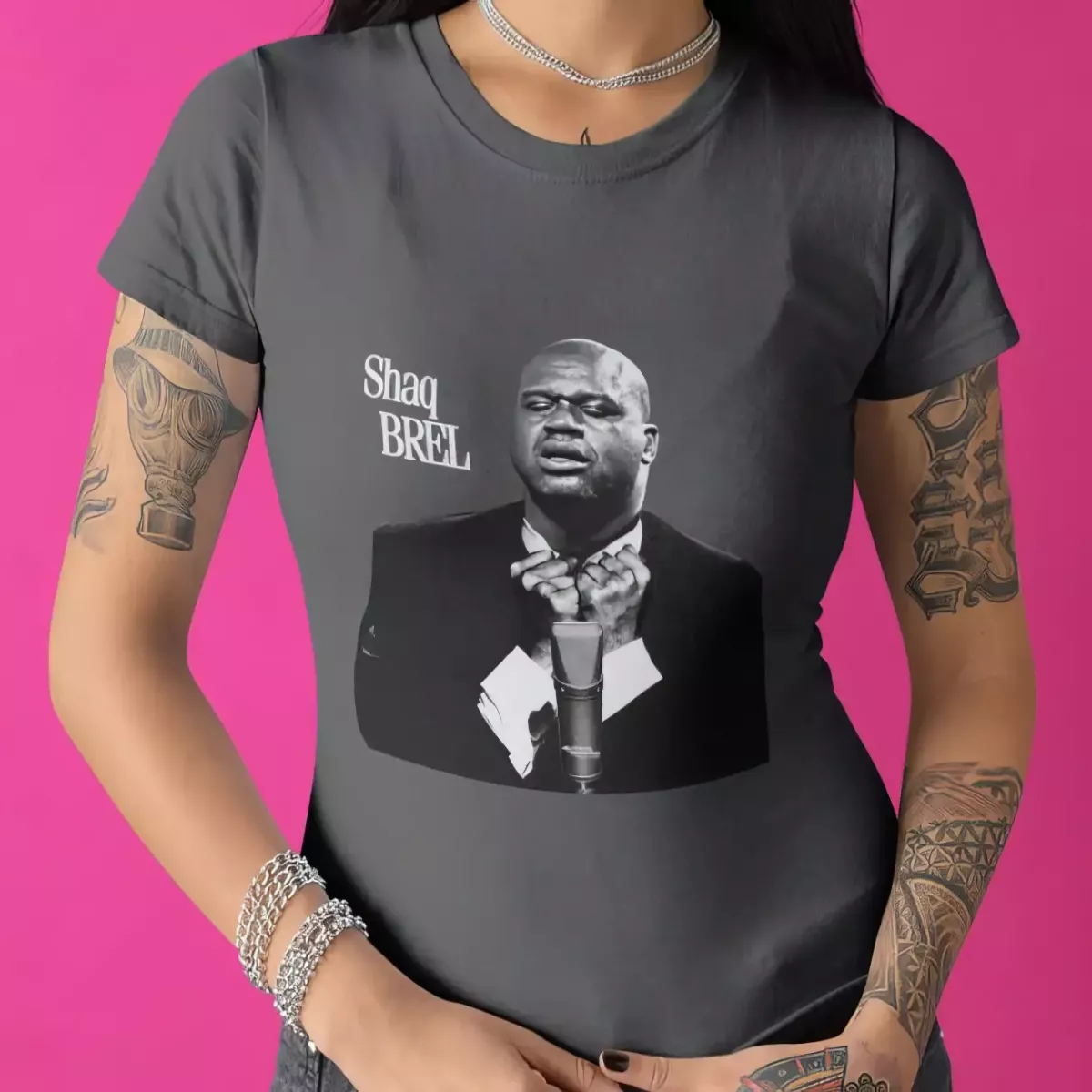 SHAQ BREL t-shirt femme col rond  190g/m²