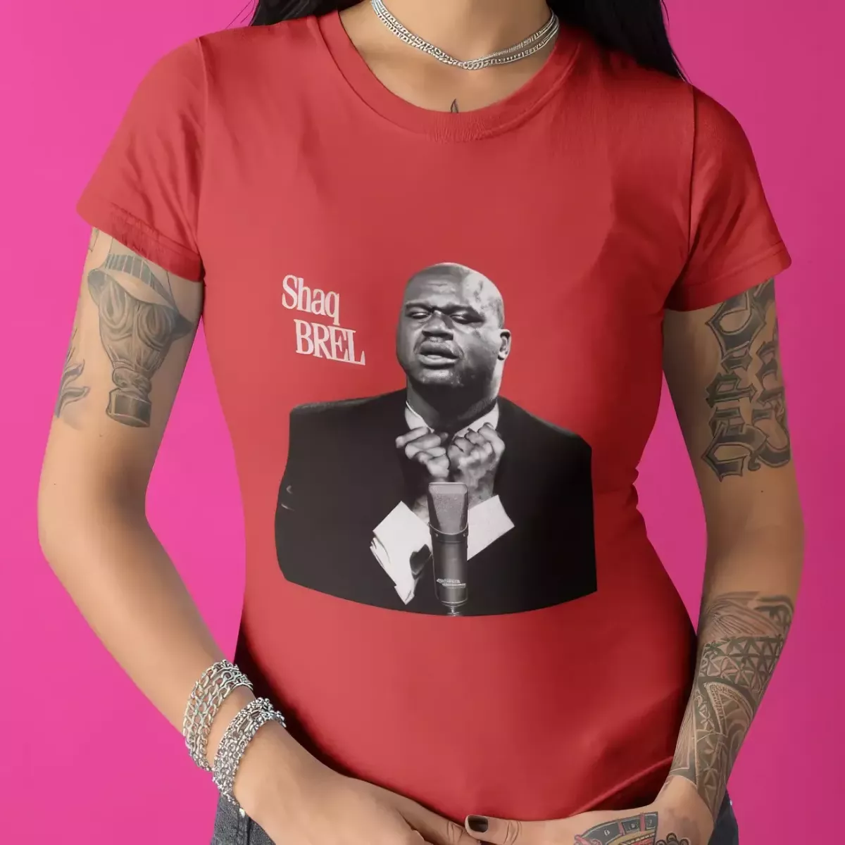 SHAQ BREL t-shirt femme col rond  190g/m²