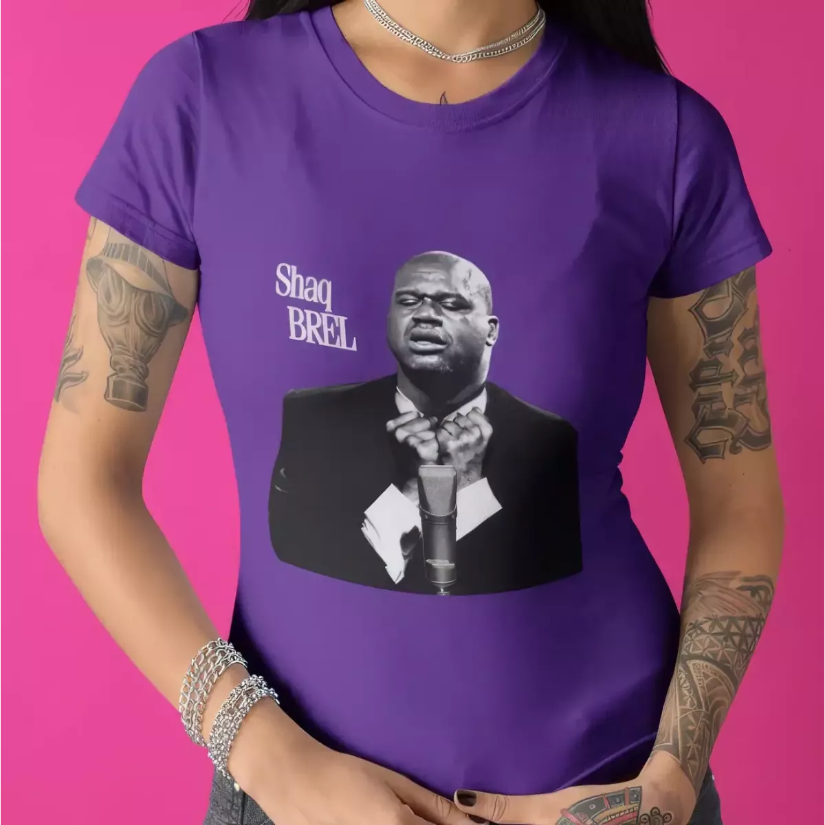 SHAQ BREL t-shirt femme col rond  190g/m²