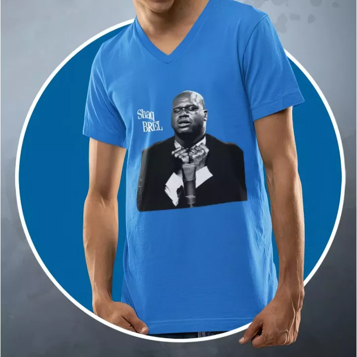 SHAQ BREL t-shirt homme col V  190g/m²