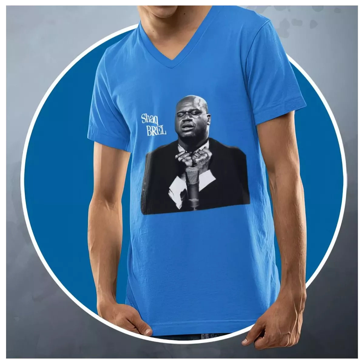 SHAQ BREL t-shirt homme col V  190g/m²