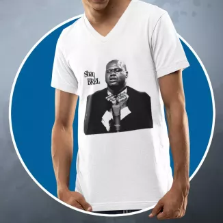 SHAQ BREL t-shirt homme col V  190g/m²