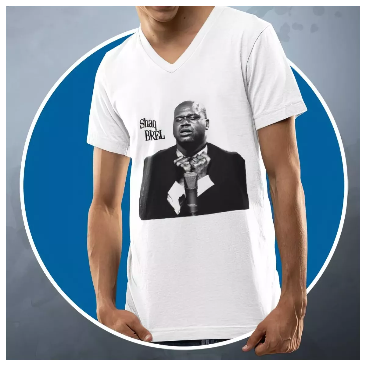 SHAQ BREL t-shirt homme col V  190g/m²