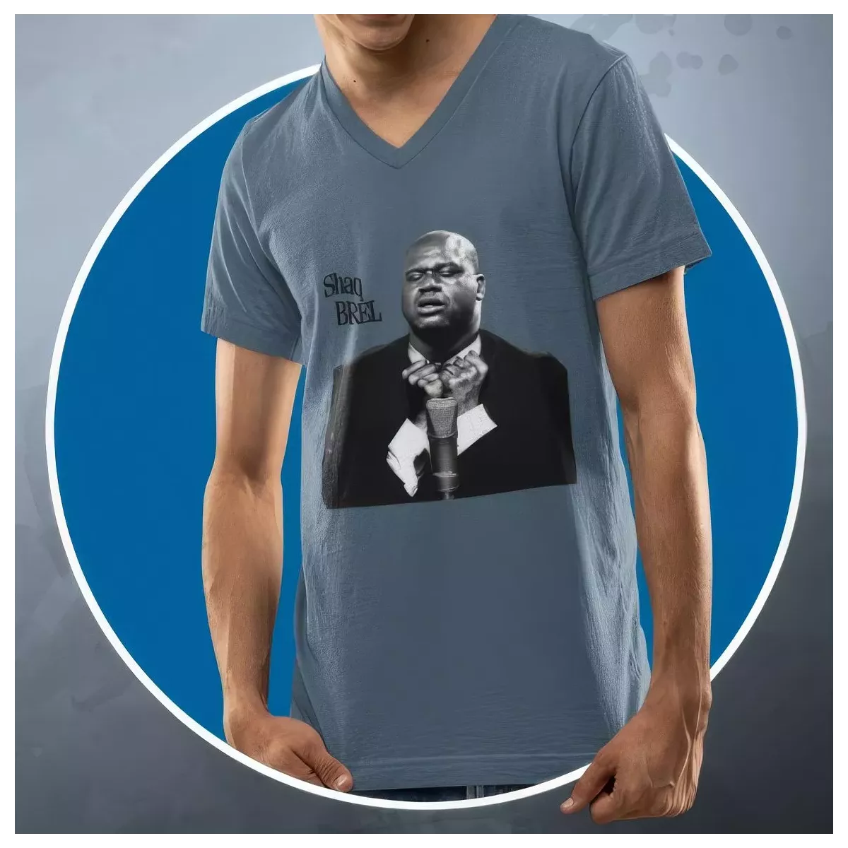 SHAQ BREL t-shirt homme col V  190g/m²