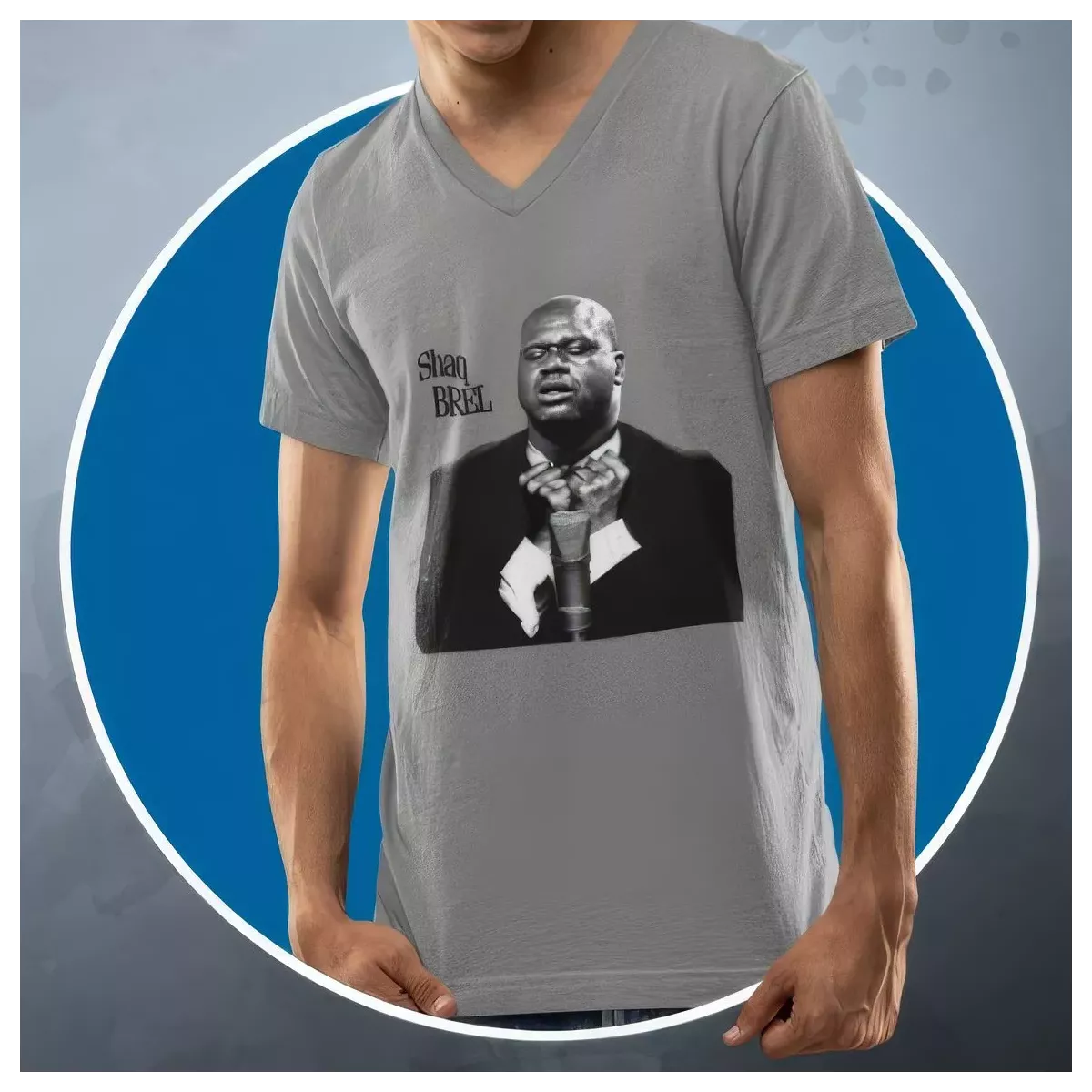 SHAQ BREL t-shirt homme col V  190g/m²