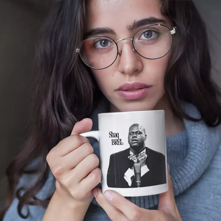 SHAQ BREL Mug en céramique blanc