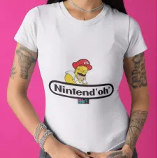 NINTEND'OH t-shirt col rond femme 100% coton