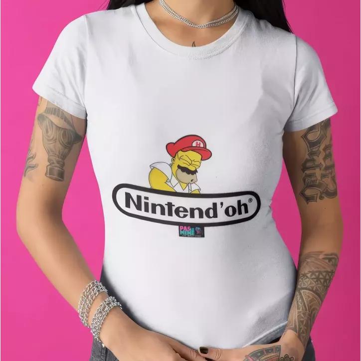 NINTEND'OH t-shirt col rond femme 100% coton