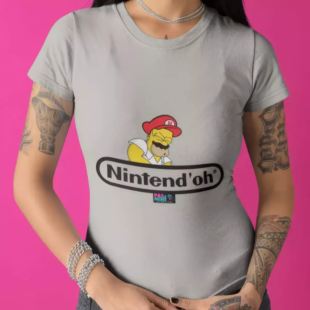 NINTEND'OH t-shirt col rond femme 100% coton