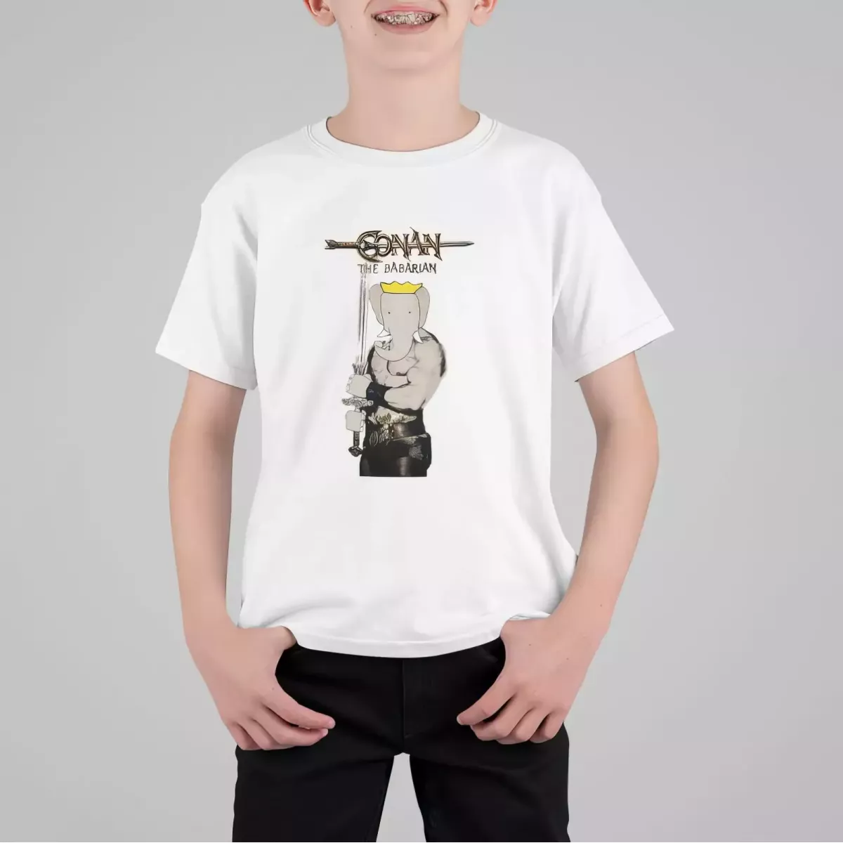 CONAN THE BABARIAN t-shirt enfant col rond 100% coton