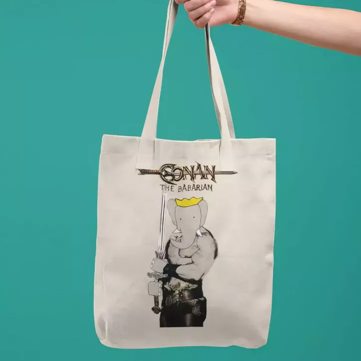 CONAN THE BABARIAN tote bag 100% coton