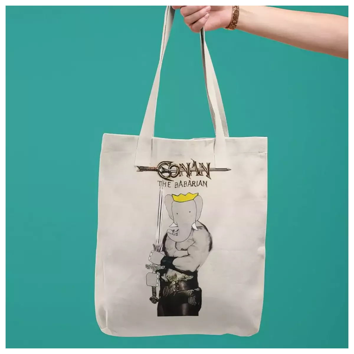 CONAN THE BABARIAN tote bag 100% coton